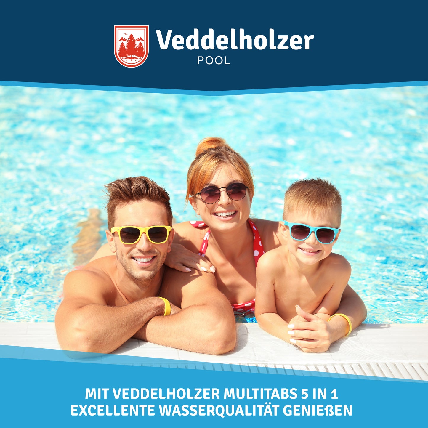 Veddelholzer Pool Multitabs 5kg – 200g Chlortabletten für Poolpflege