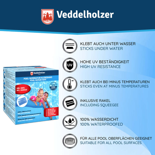 Veddelholzer Pool Reparaturset wasserdichtes unterwasser Klebeband