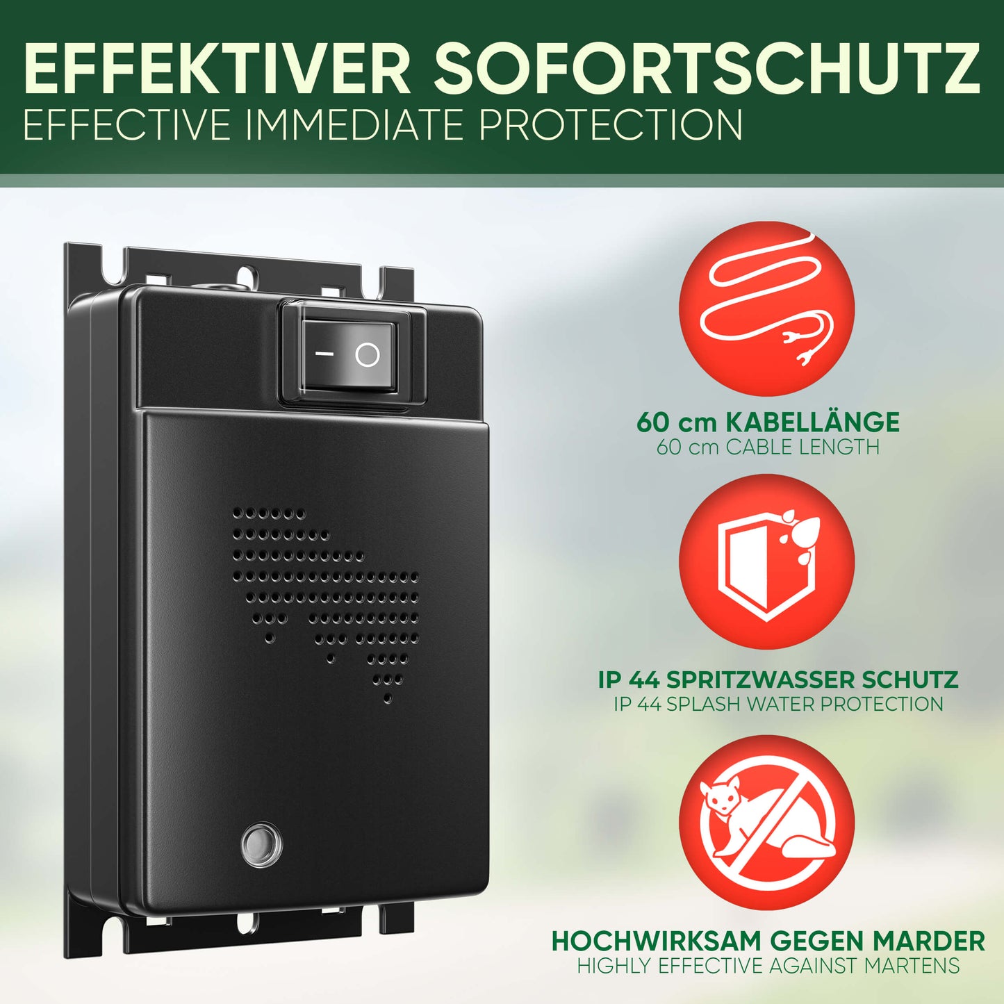 Veddelholzer Marderschreck Auto – Autobatteriebetriebene Marderabwehr