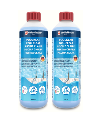 Veddelholzer Poolklar 2x 500ml – Trübungsentferner für klares Poolwasser