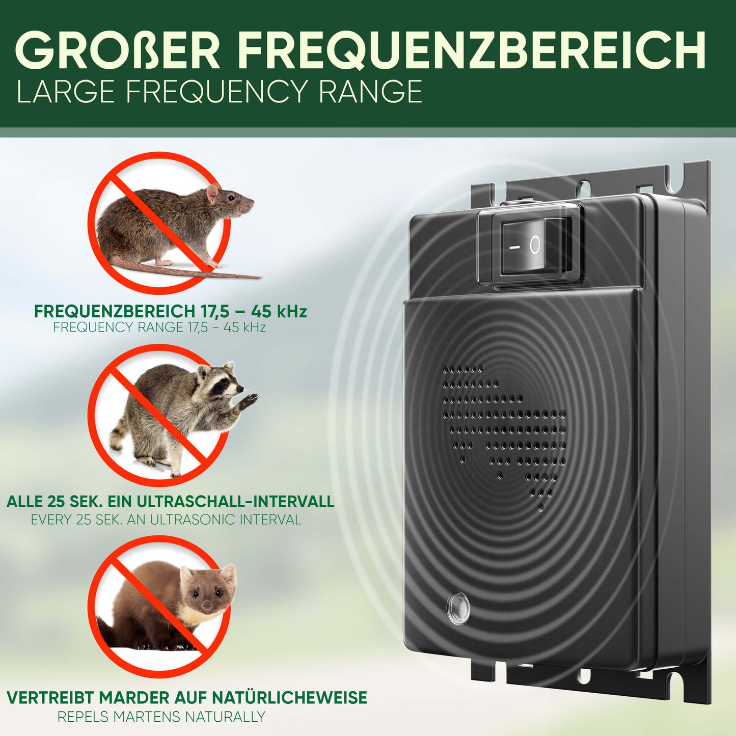 Veddelholzer Marderschreck Auto – Autobatteriebetriebene Marderabwehr