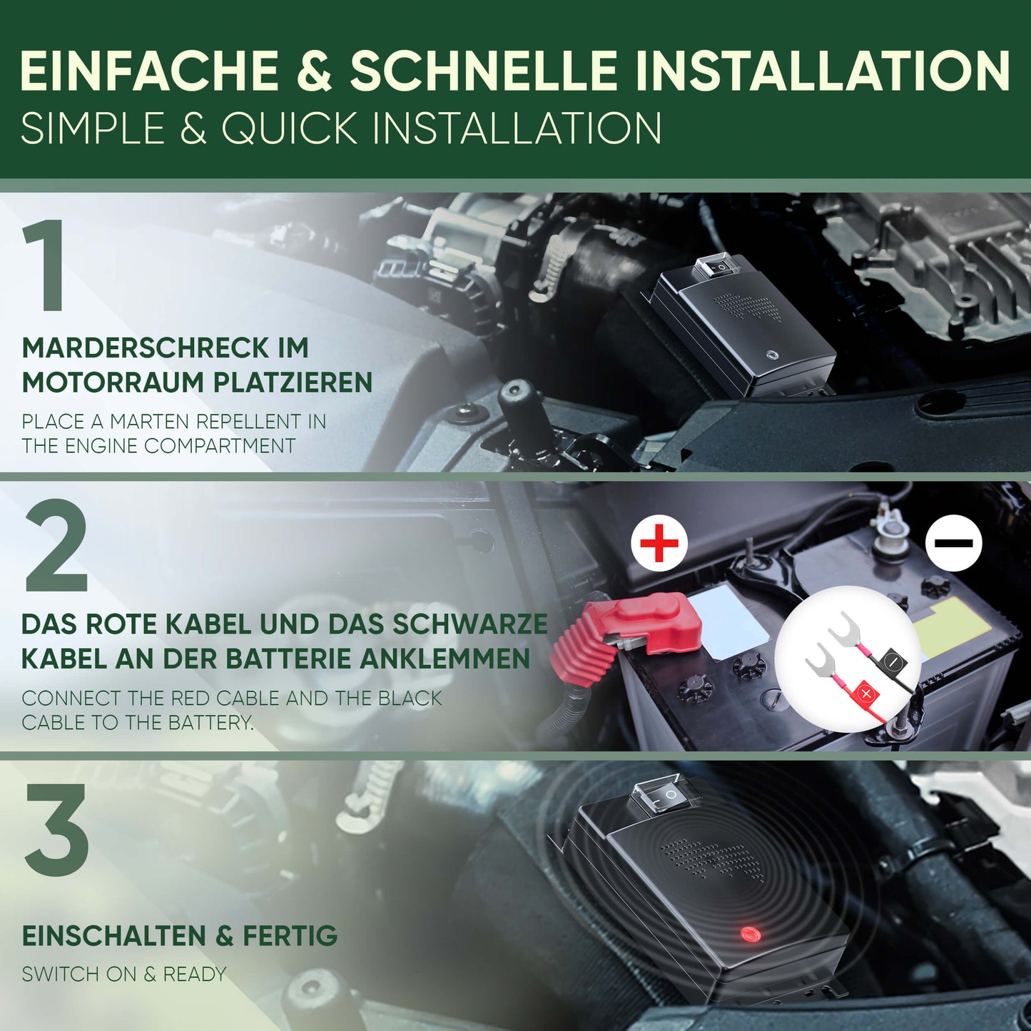Veddelholzer Marderschreck Auto – Autobatteriebetriebene Marderabwehr