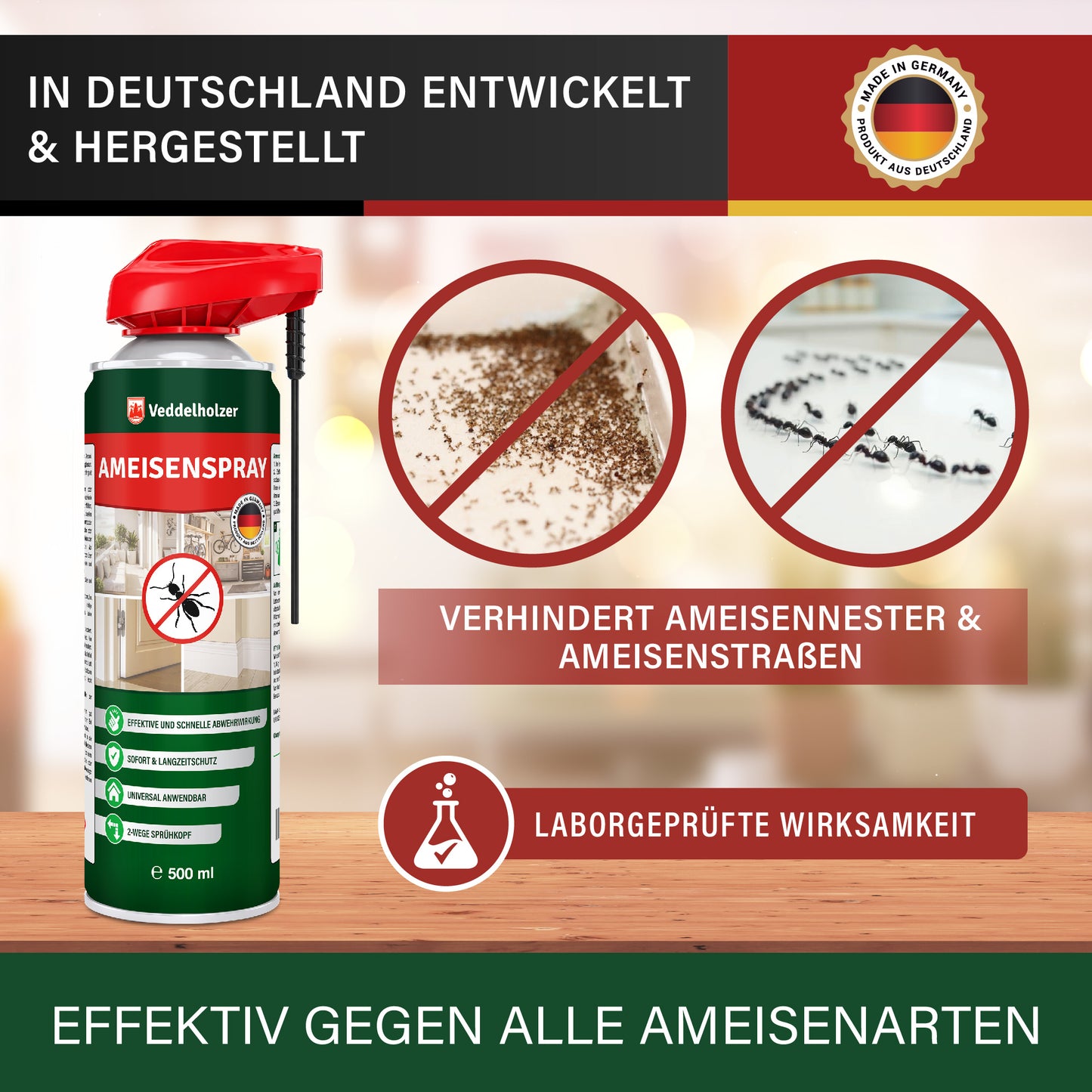 Veddelholzer Ameisen Spray 500ml – effektives Ameisenabwehrspray