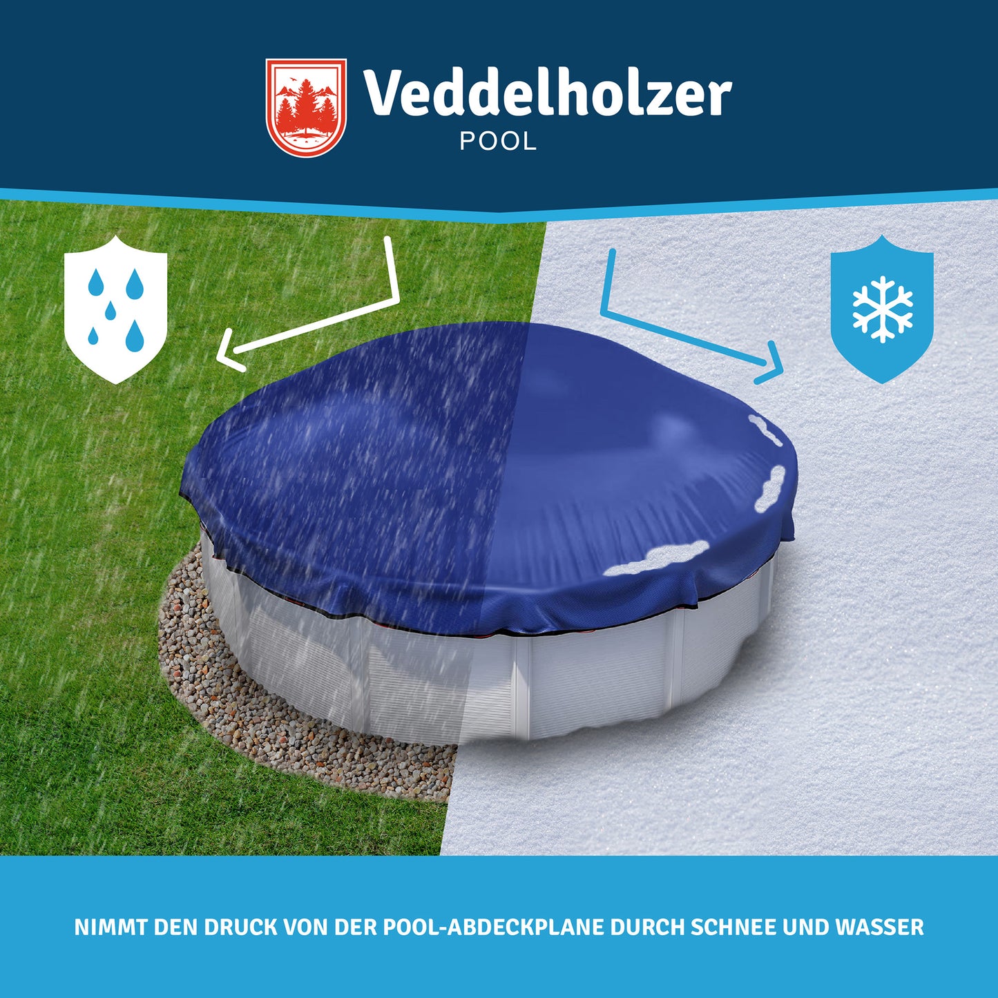 Veddelholzer XXL Luftkissen 120x120cm – für Pool Überwinterung