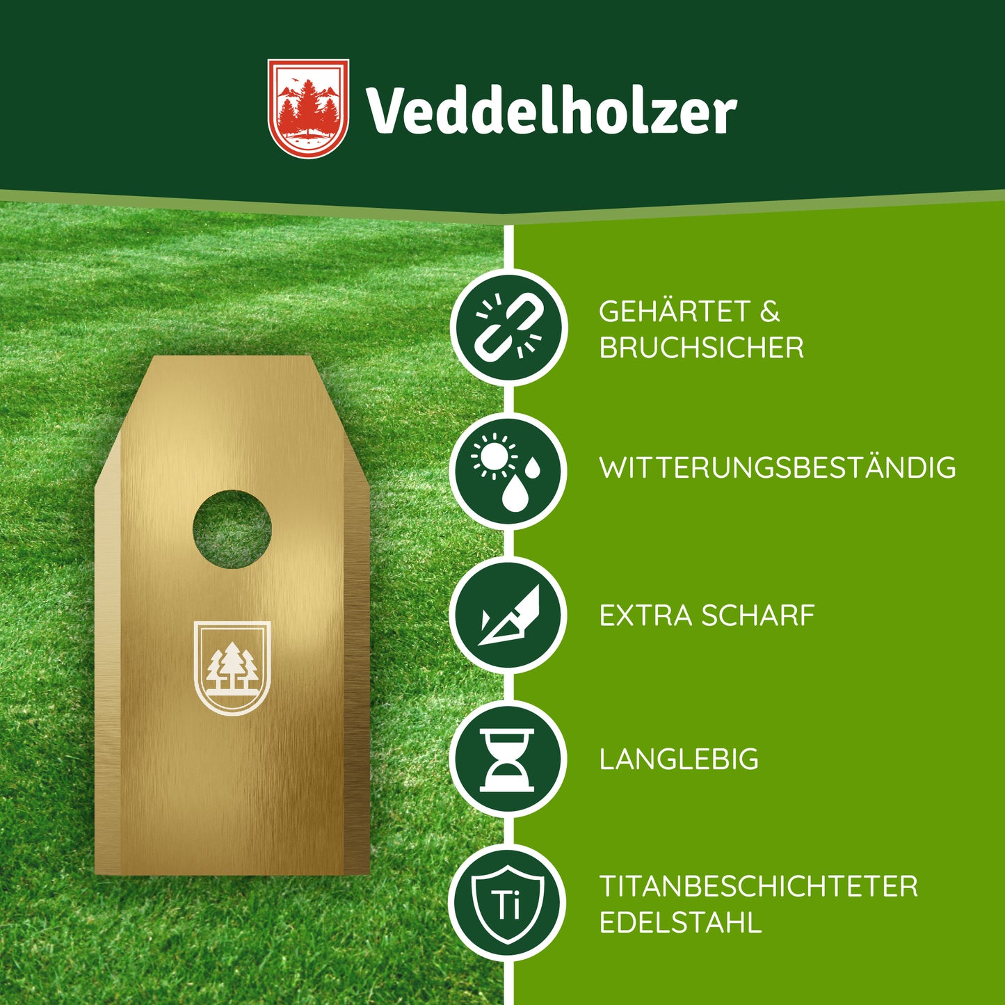 Veddelholzer Mährobotermesser Edelstahl 30 Stück – für Gardena & Husqvarna
