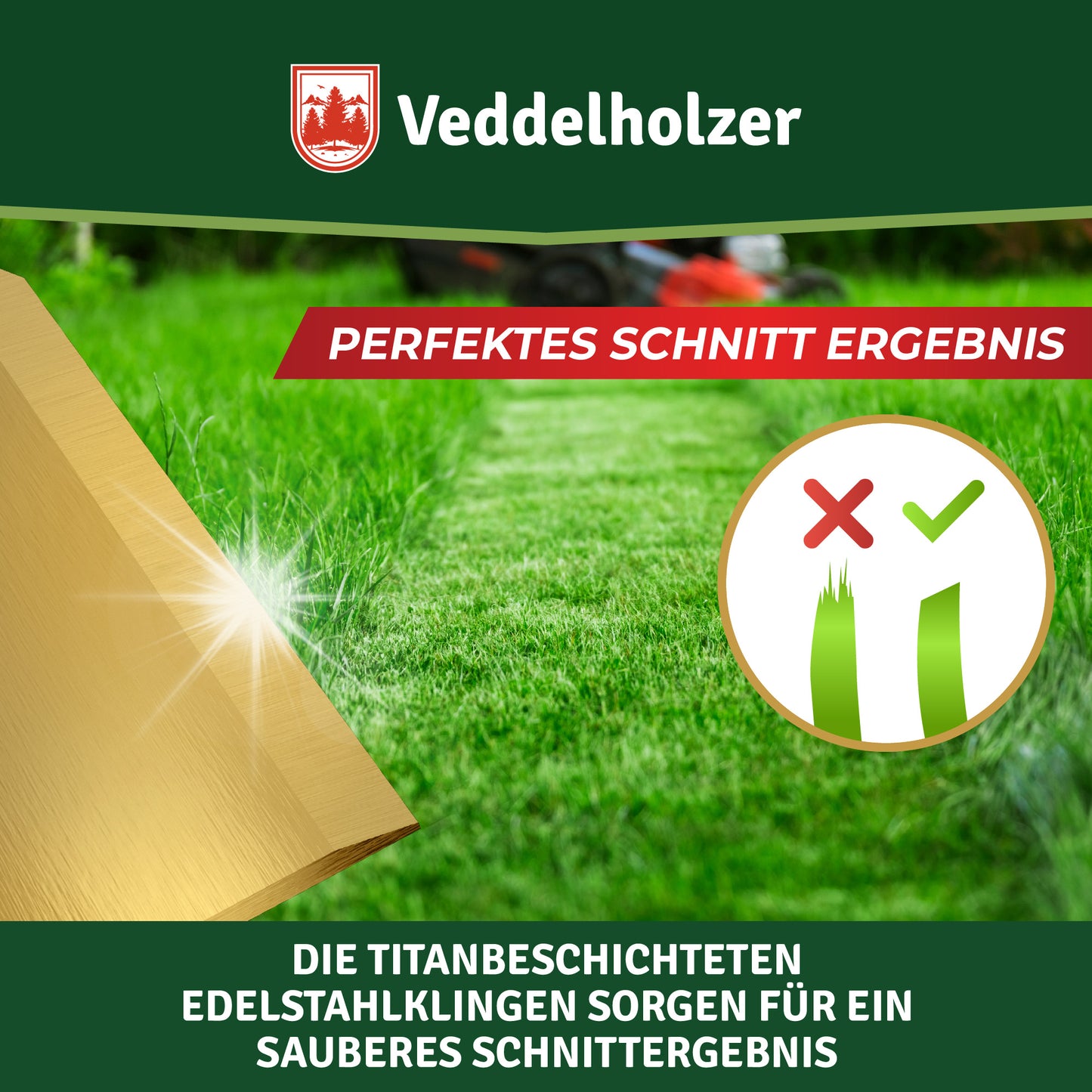 Veddelholzer Mährobotermesser Edelstahl 30 Stück – für Gardena & Husqvarna