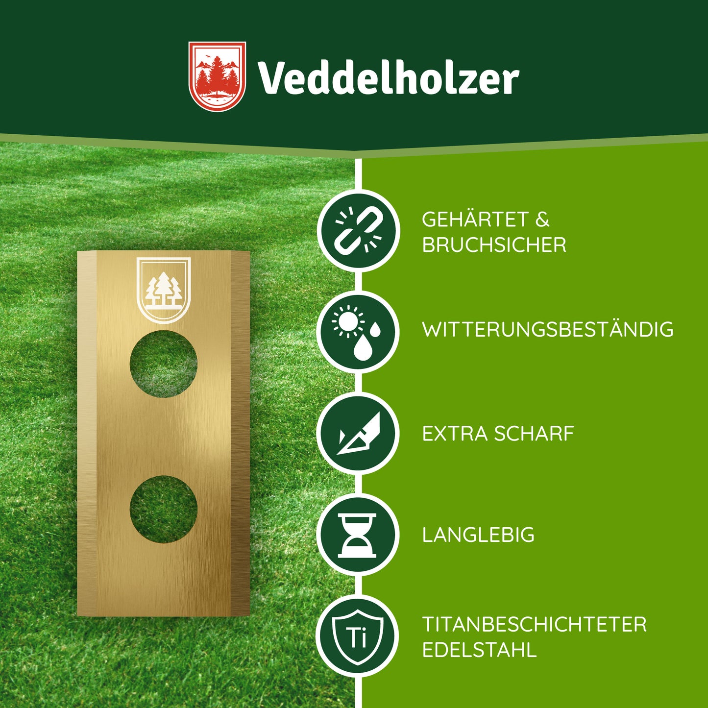 Veddelholzer Mährobotermesser Edelstahl 30 Stück – für Einhell, Worx & Landscape