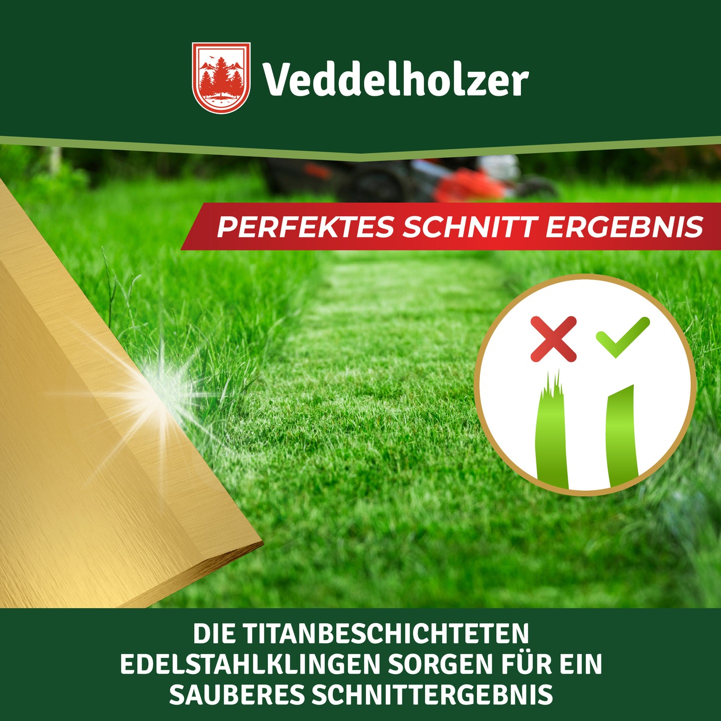 Veddelholzer Mährobotermesser Edelstahl 30 Stück – für Einhell, Worx & Landscape
