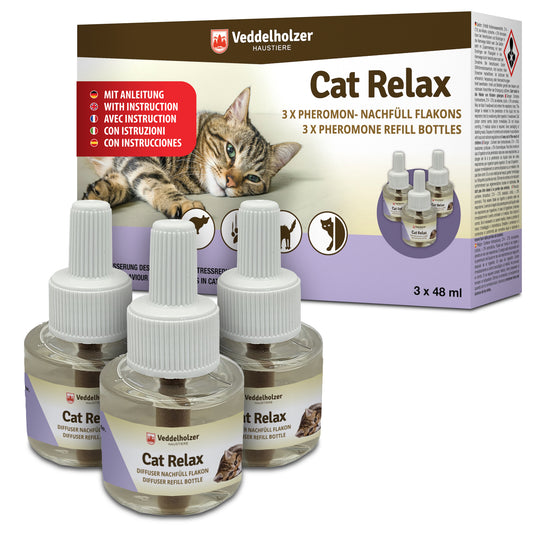 Veddelholzer Pheromone Katzen Nachfüll Set 3 x 48ml Flakon