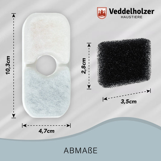 6 Katzenbrunnen Filter + 3 Ersatz Schwämme