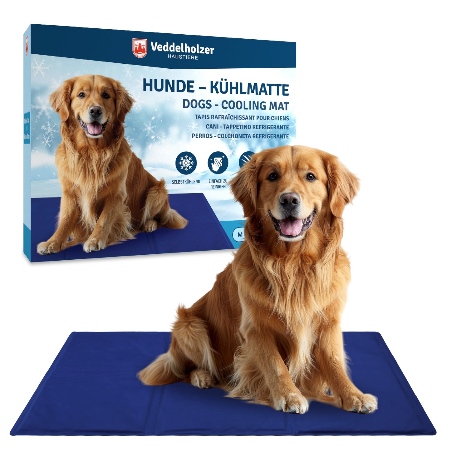 Veddelholzer Kühlmatte für Hunde – Extra Dick & Robust (Größenwahl)