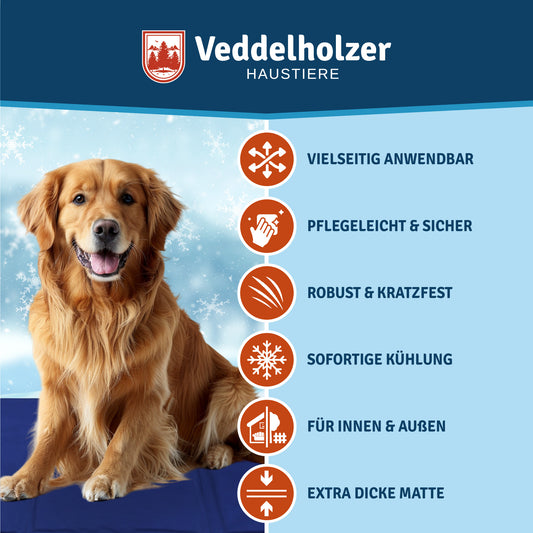 Veddelholzer Kühlmatte (XL) für Hunde extra Dick 120cm x 80cm