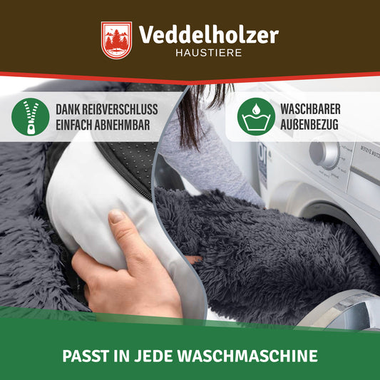 Veddelholzer Dunkelgrau Hundebett Katzenbett Hundekissen Hundebetten in Mehreren Größen