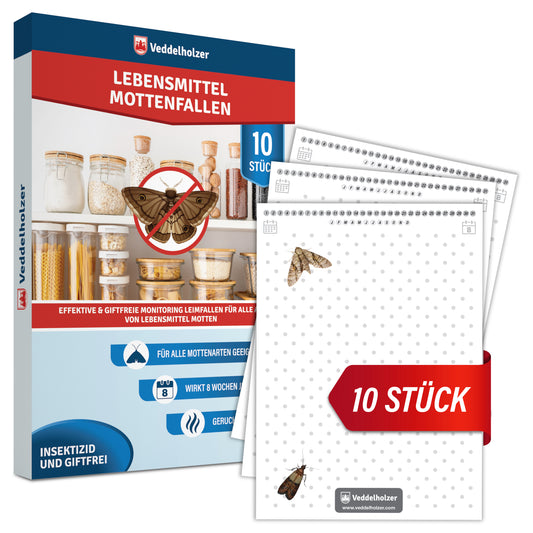 10 Stück Lebensmittelmotten-Falle mit Pheromon Lockwirkung