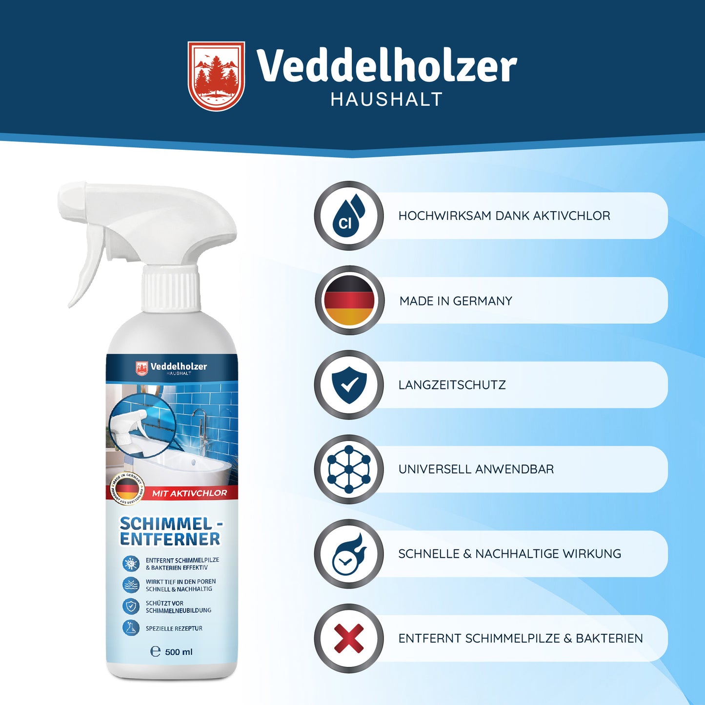 500 ml premium mold remover with active chlorine