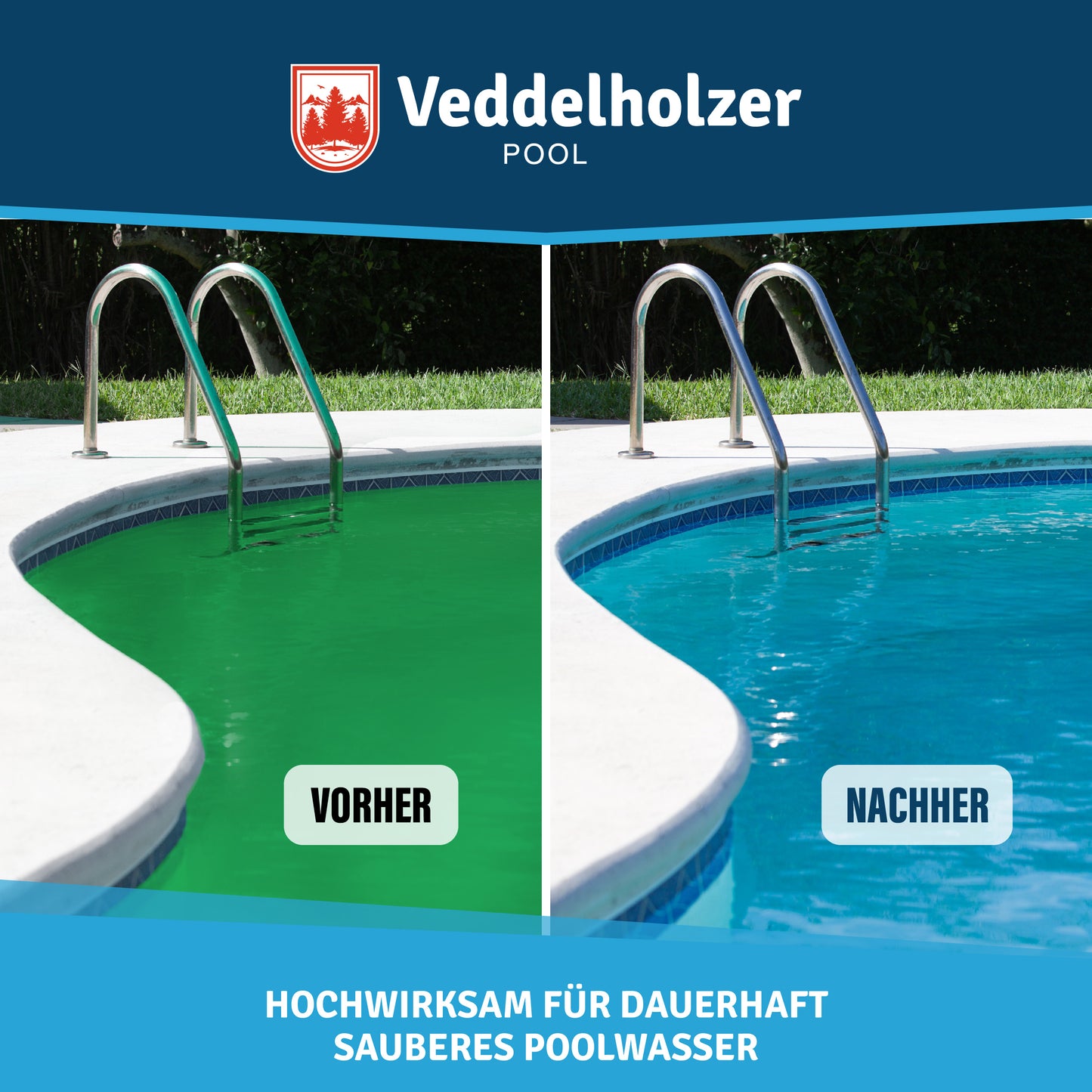 Veddelholzer Pool Multitabs 5kg – 20g Chlortabletten für Poolpflege