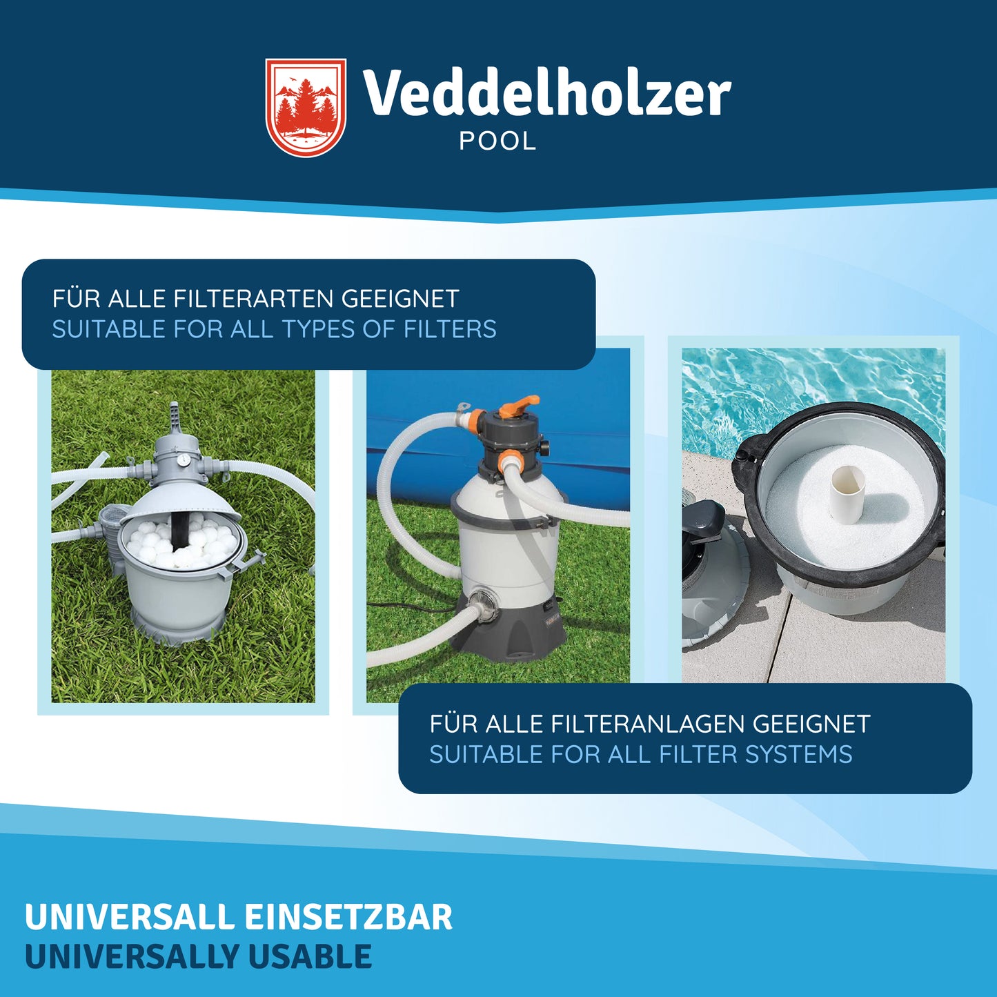 Veddelholzer Poolklar 2x 500ml – Trübungsentferner für klares Poolwasser