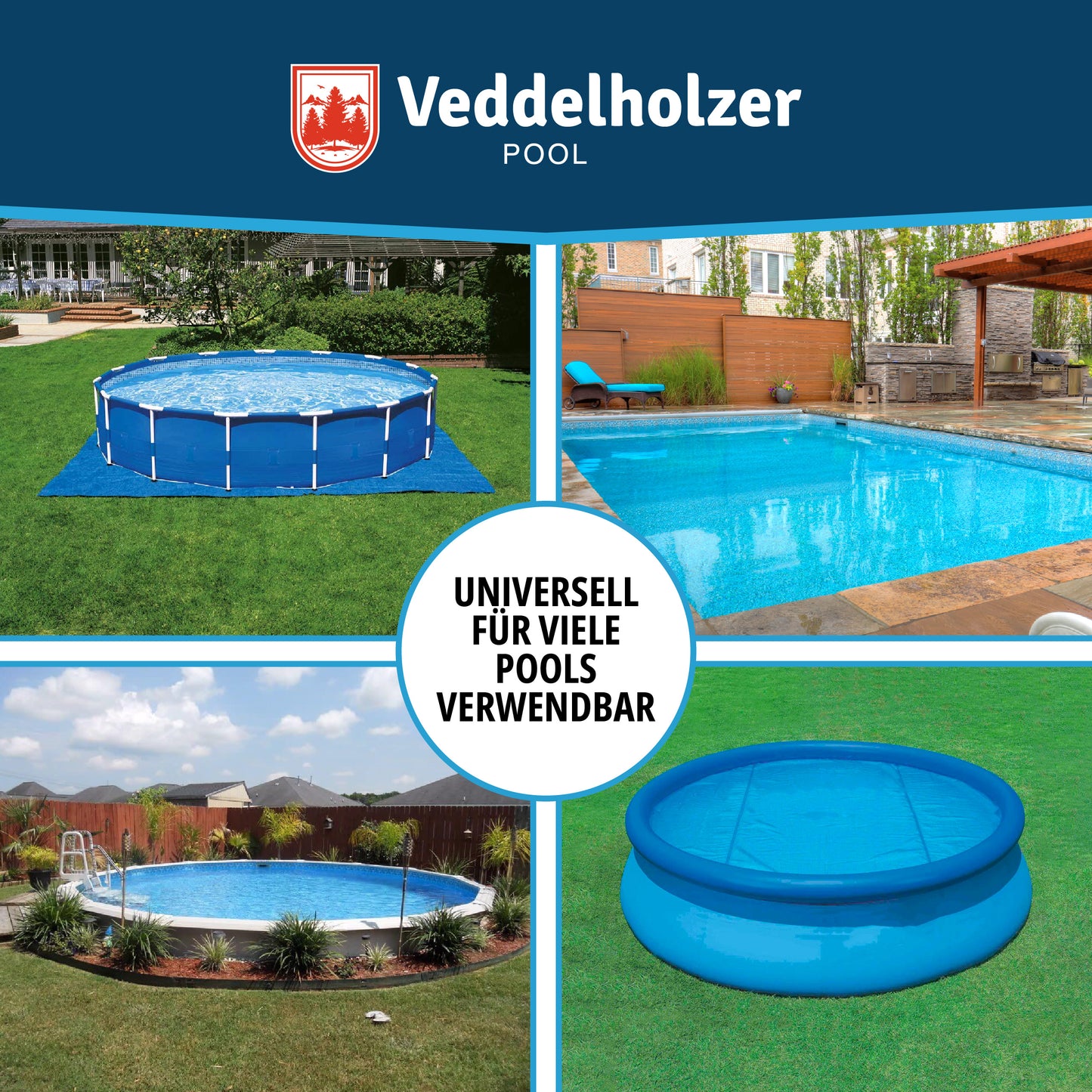 Veddelholzer Poolkissen 2m – Winterkissen für Pools