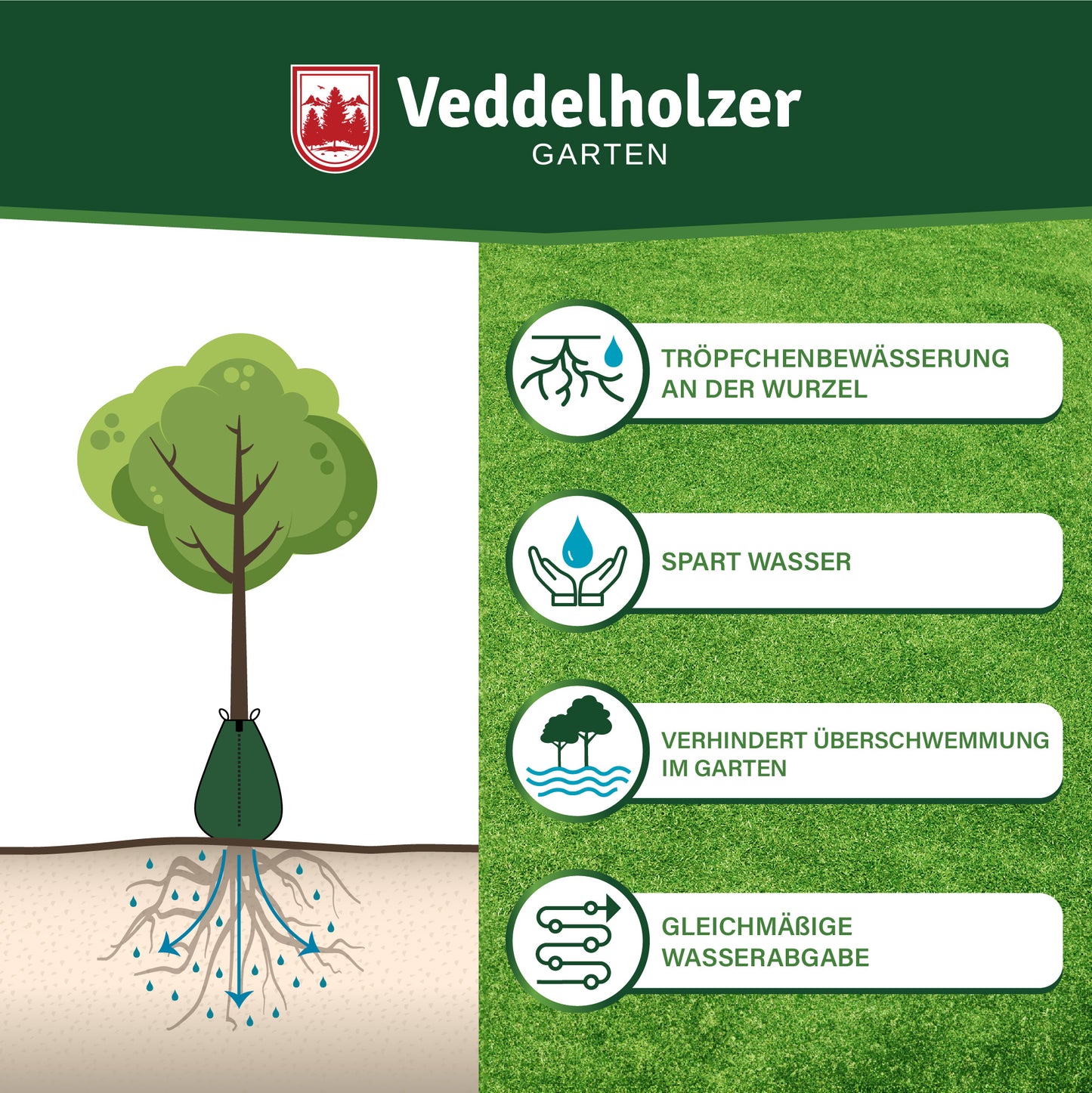 2 x 75 l tree watering bags with zipper can be combined