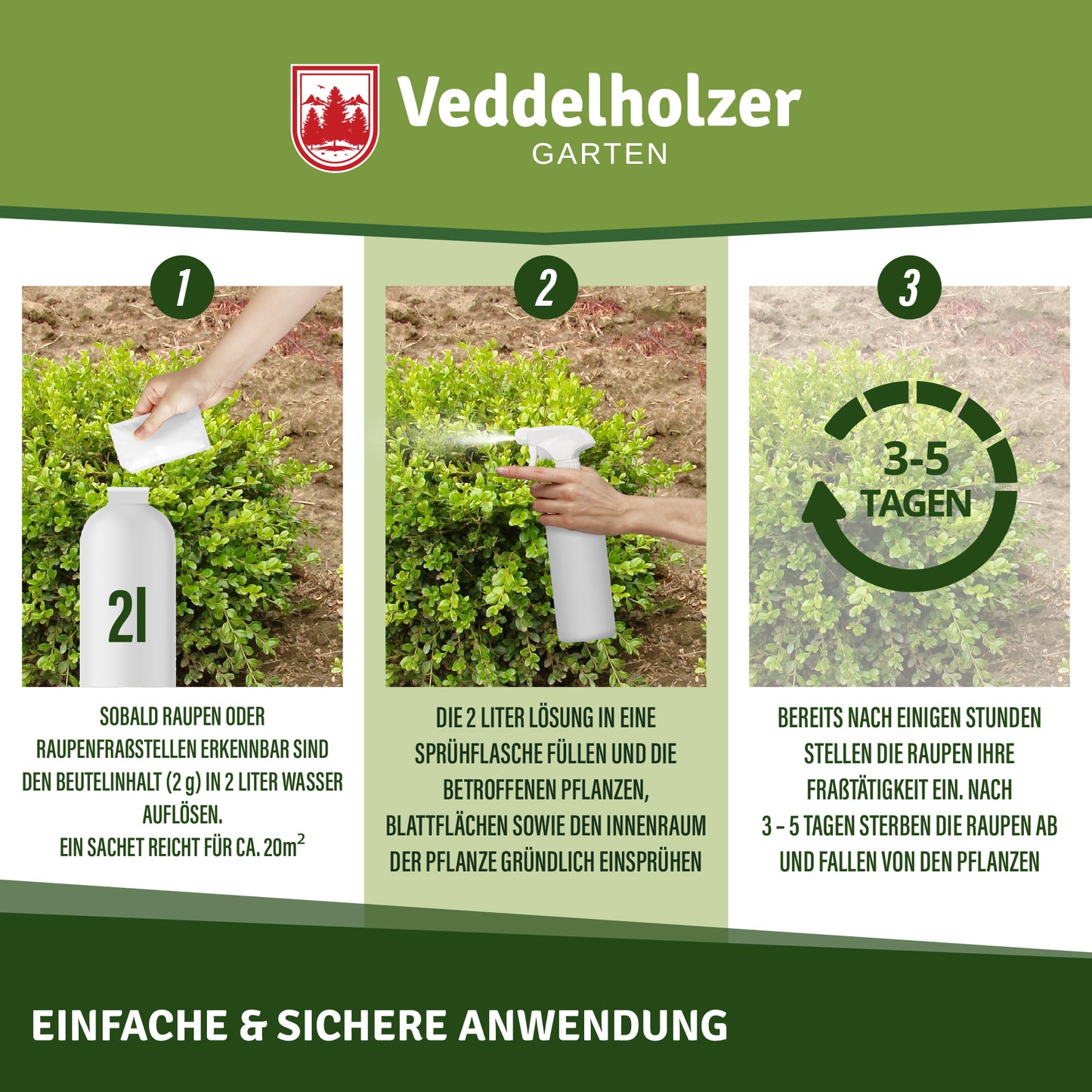 Veddelholzer Xentari Raupenfrei Bio Insektizid – 16 x 2g
