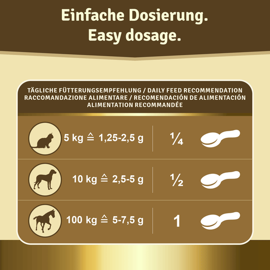 Grünlippmuschelpulver für Hunde, Katzen & Pferde